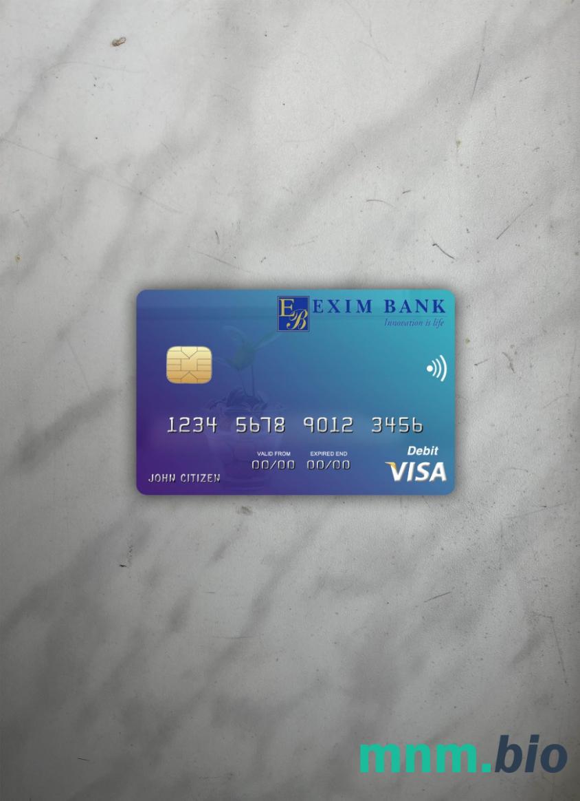 Djibouti Exim bank visa obciążyć card wygląd fotograficzny skan PSD + zdjęcie